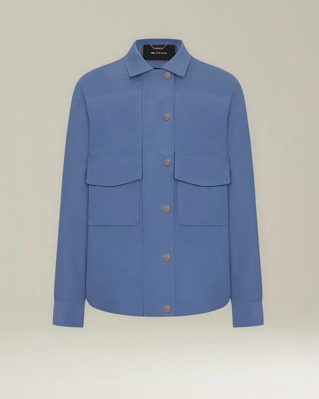 Kiton Jackets Hemdjacke Wolle Druckknopf Herren