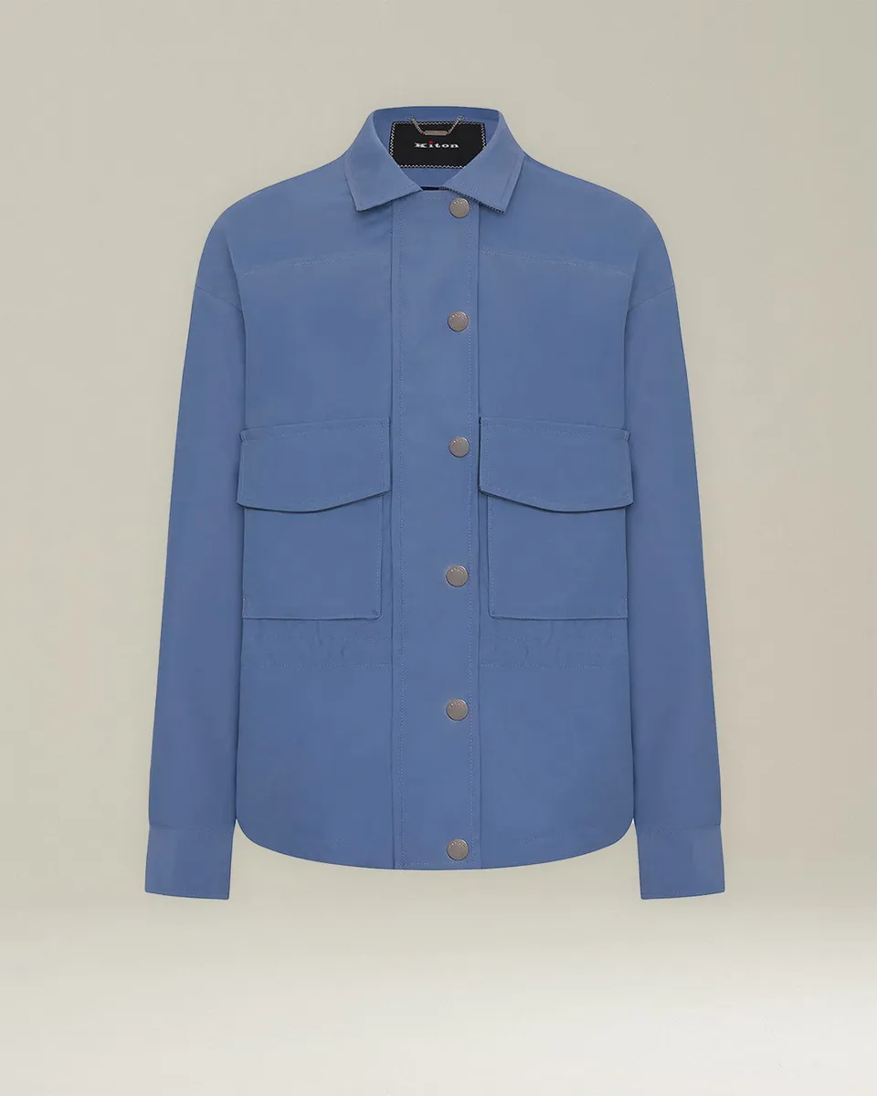 Kiton Jackets Hemdjacke Wolle Druckknopf Herren