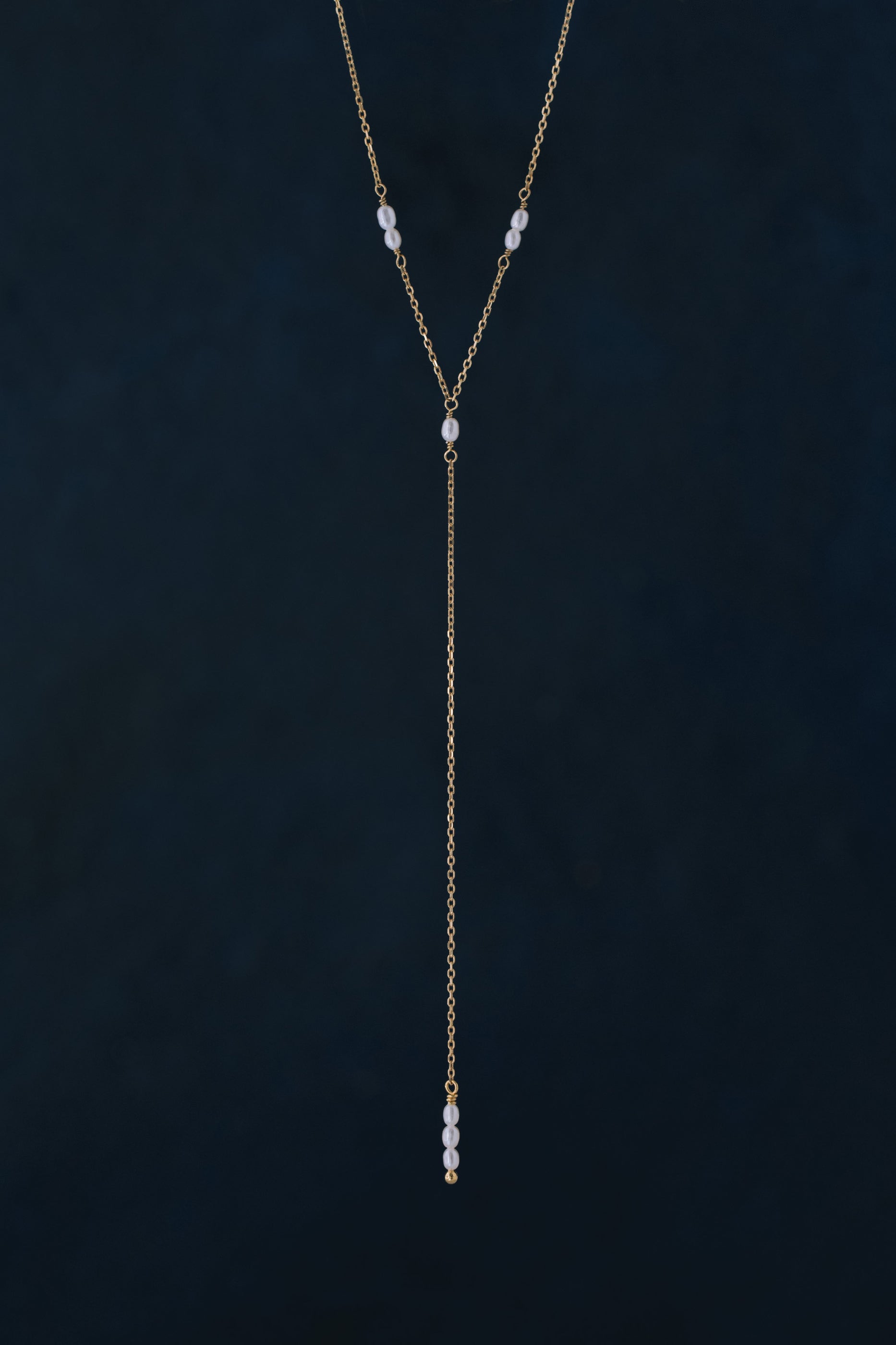 Juvelan Lorelei Rückenkette Perlen Silber 67 cm