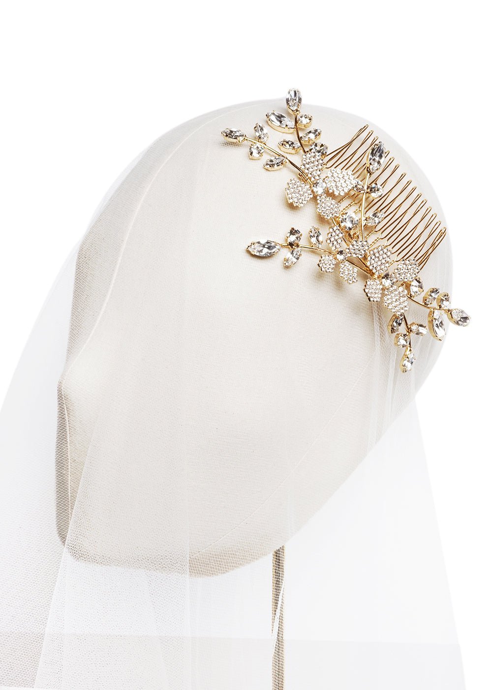 Elizabeth Bower June Crystalla Crystal Braut Kamm Rhodium 120mm
