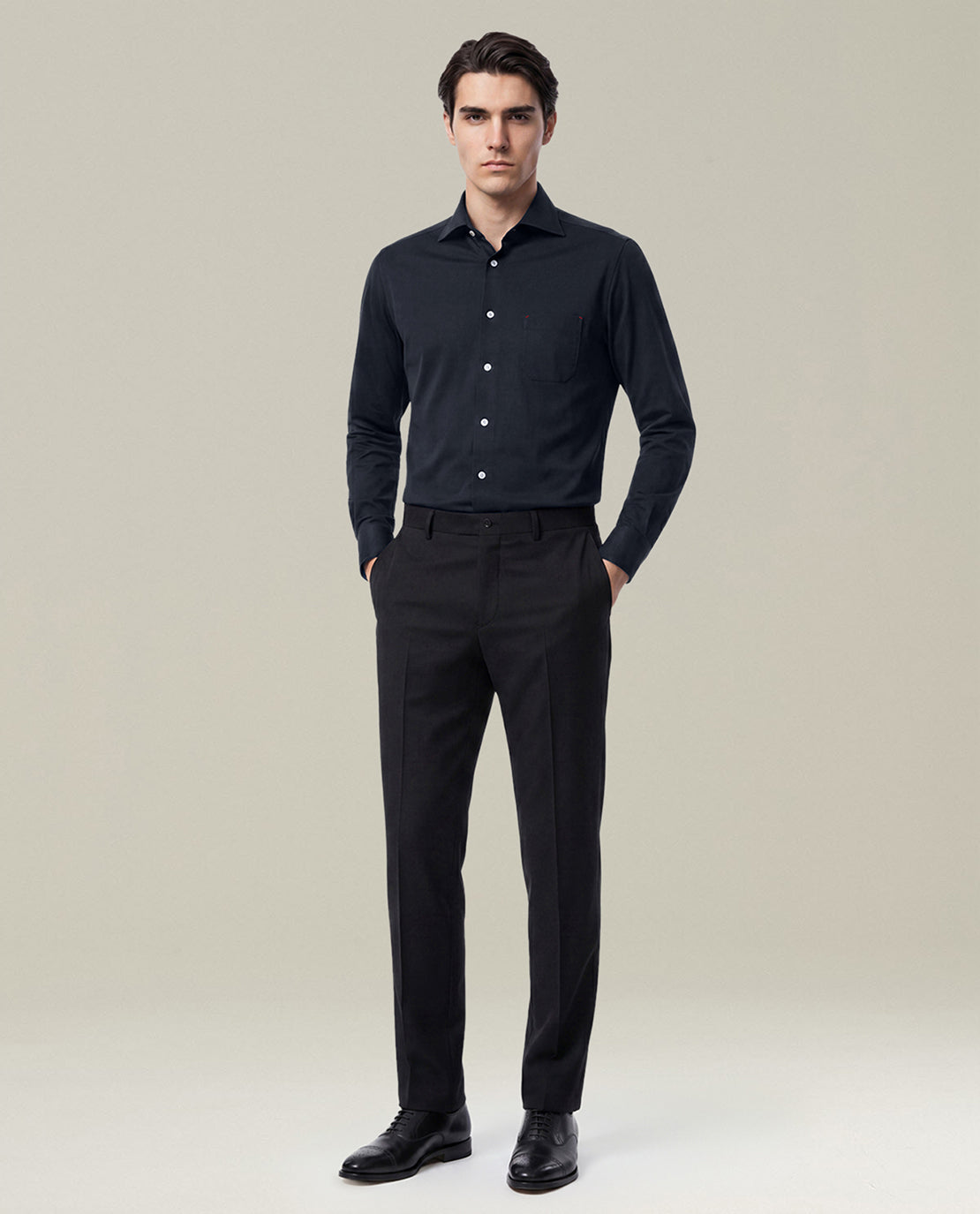 Kiton Shirts Nerano Hemd navy Baumwolle