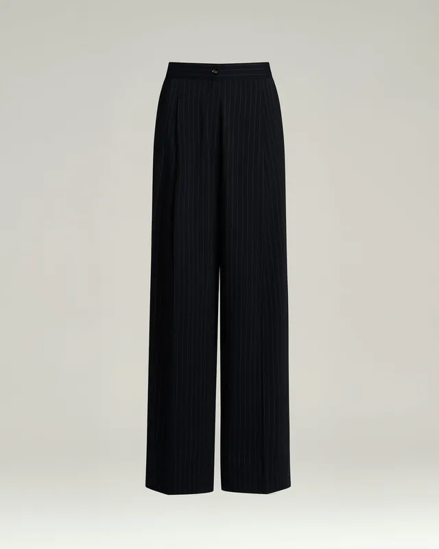 Kiton Tailored Lightweight Wool Black Hose Schwarz 46