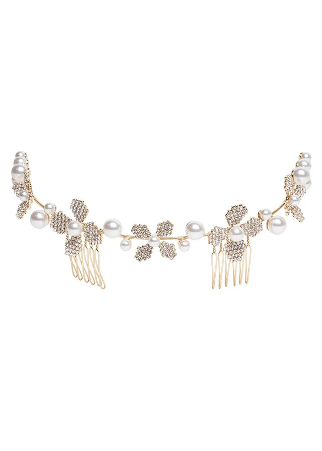 Elizabeth Bower June Pearl Crystal Girlande Rhodium 254 mm