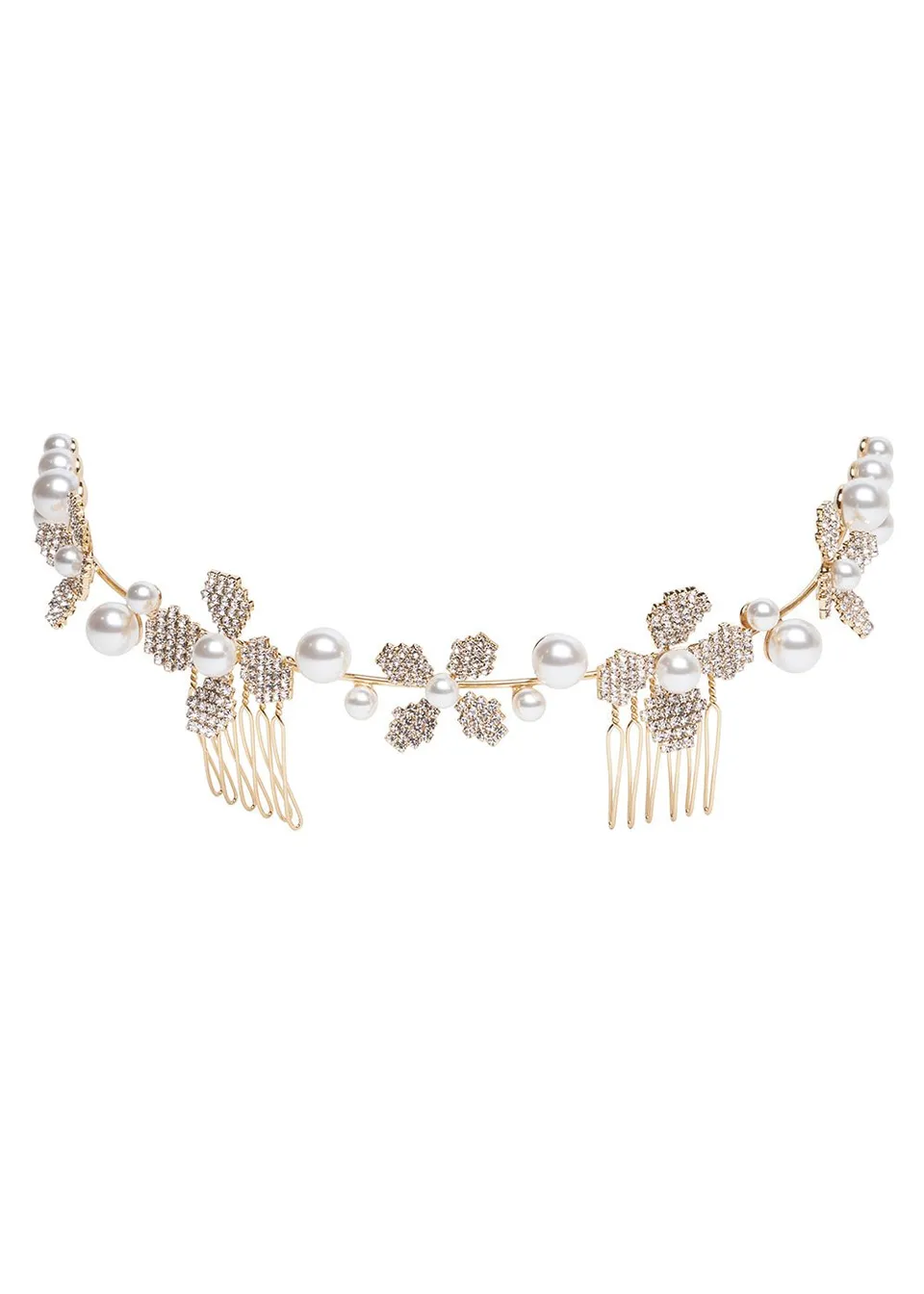 Elizabeth Bower June Pearl Crystal Girlande Rhodium 254 mm
