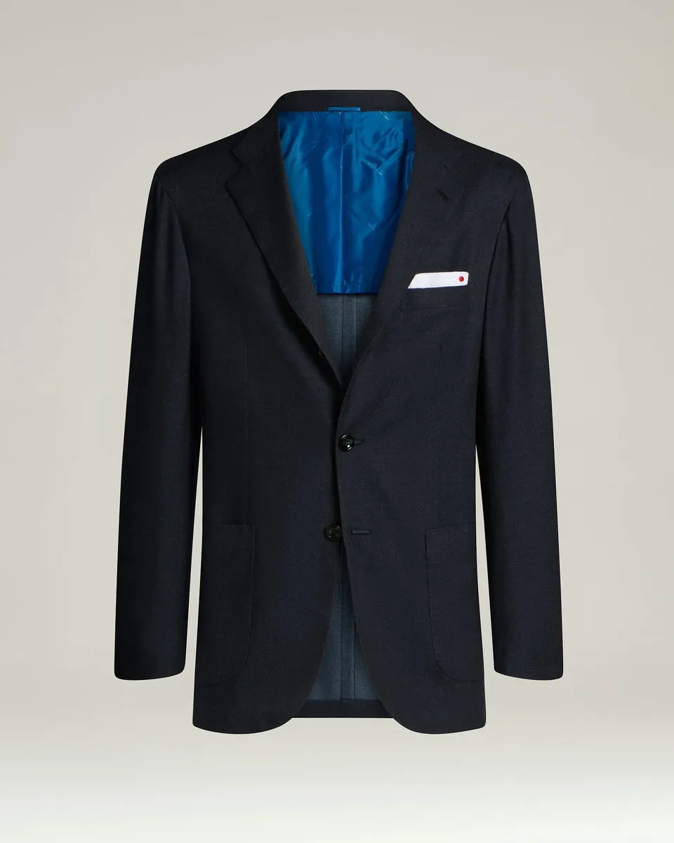 Kiton Jackets Sakko Kaschmir blau einreihig Gr. 50