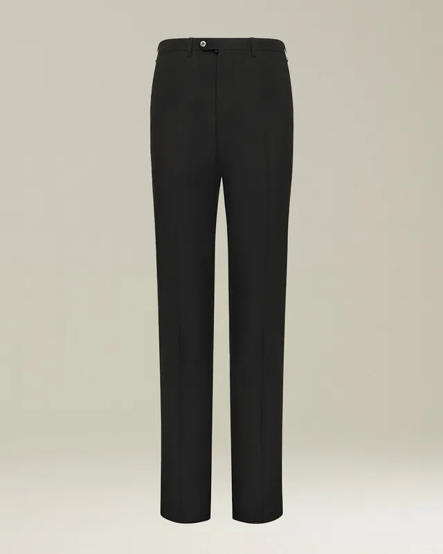 Kiton Trousers Anzughose Schwarz Wolle 14 Micron