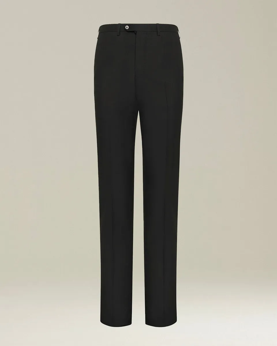 Kiton Trousers Anzughose Schwarz Wolle 14 Micron