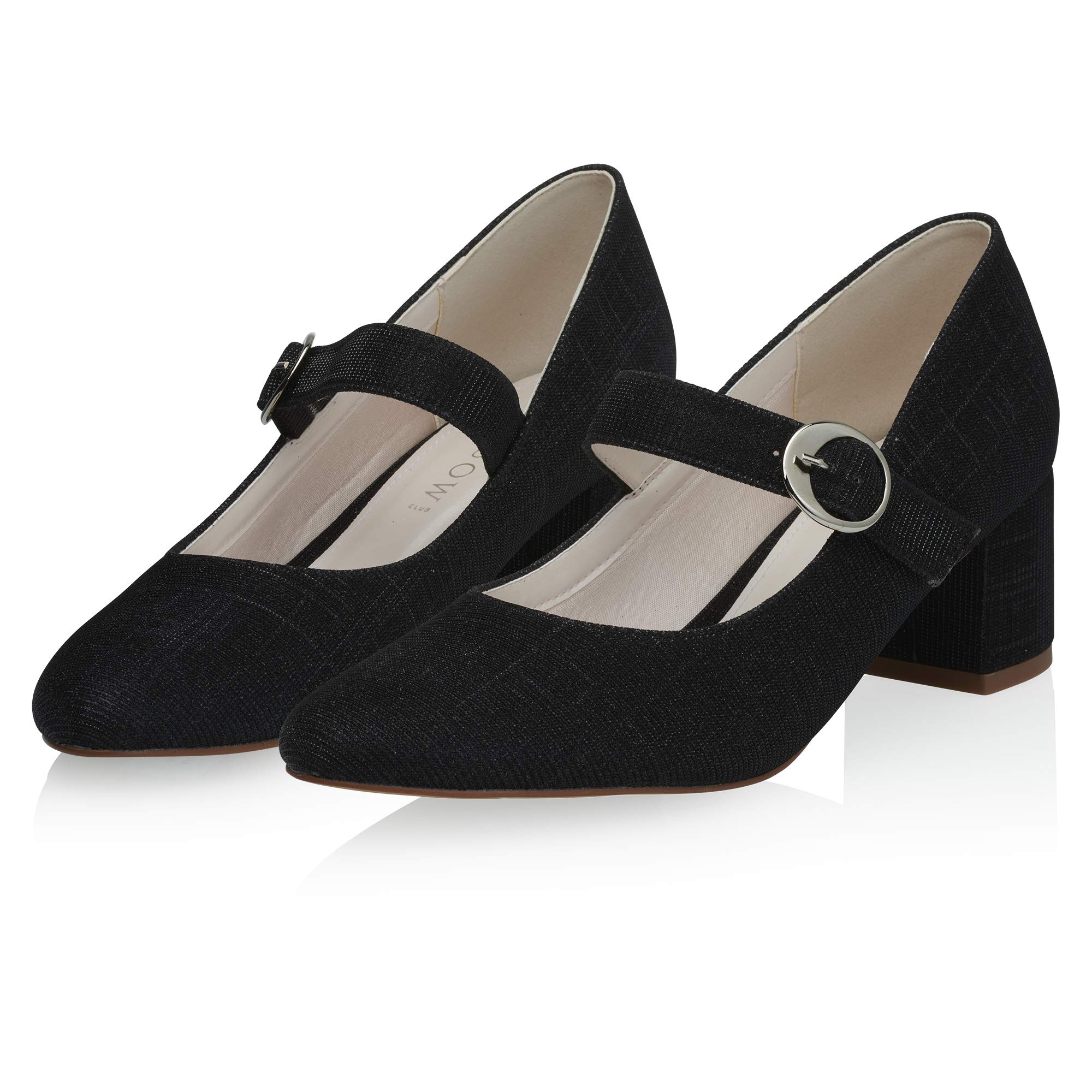 Rainbow Club Luxe Collection Annemarie Pumps Black Metallic Block