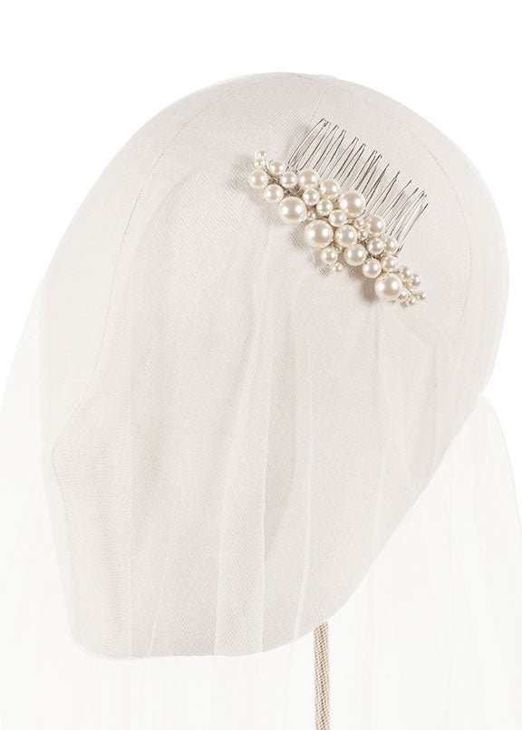 Elizabeth Bower Bubble Braut Haarkamm Perlen Rhodium