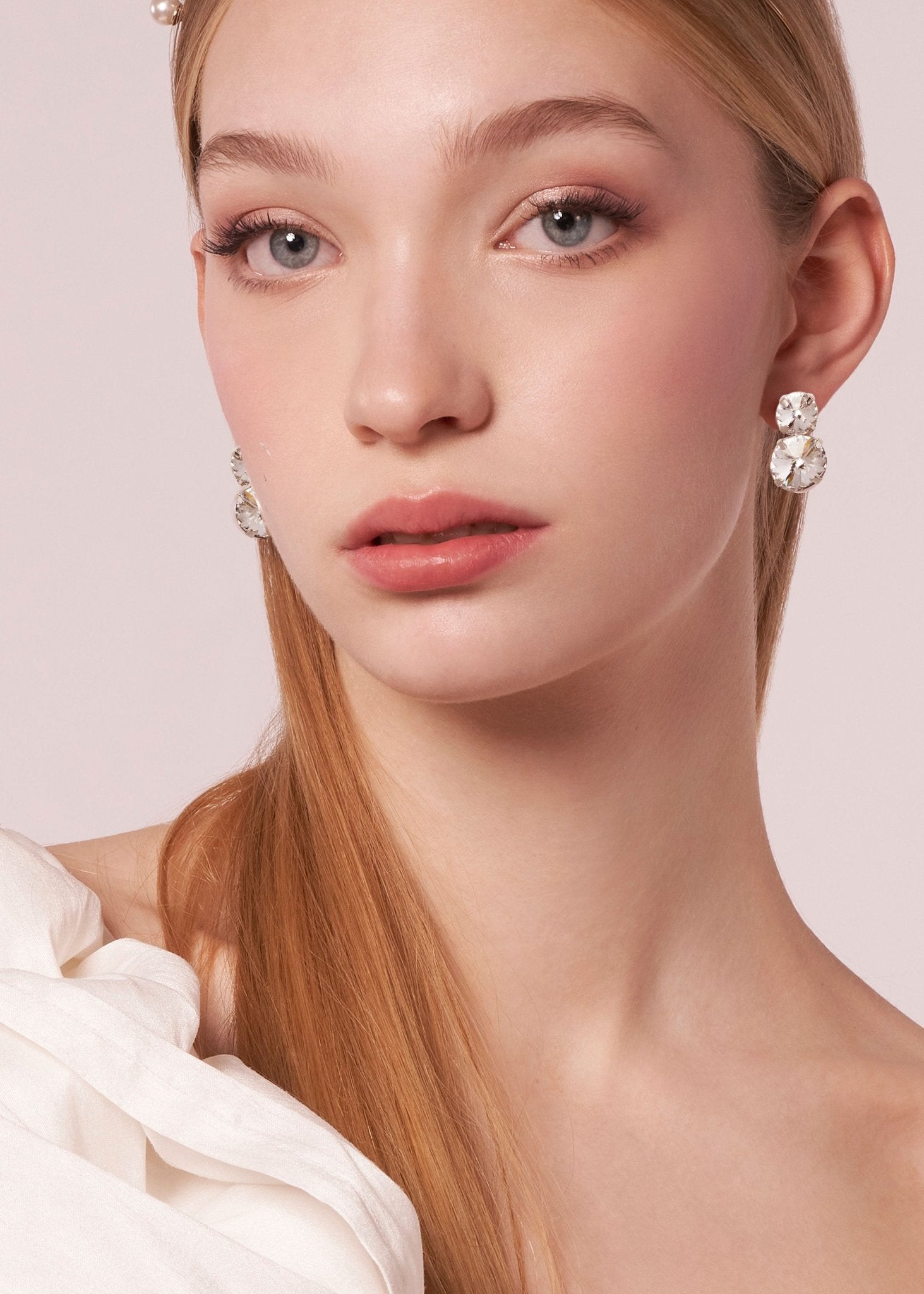 Elizabeth Bower Crystal Dublet Ohrstecker Rhodium Kristall