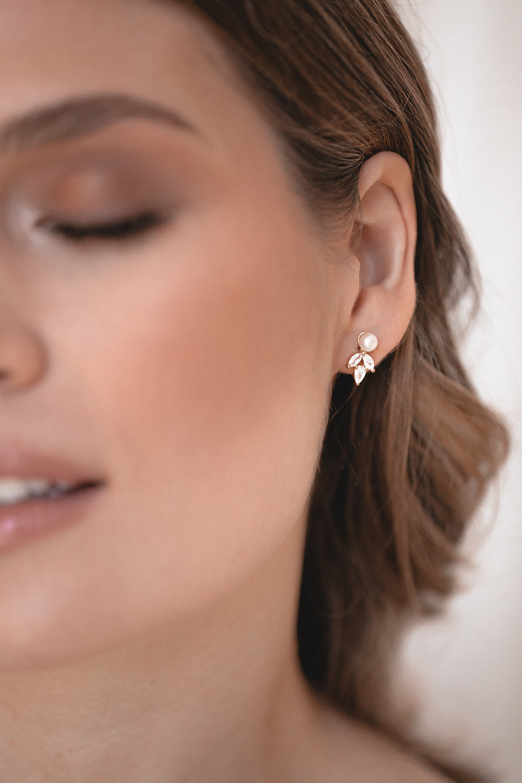 Juvelan Simply Delightful Kristall-Ohrstecker Silber mit Süßwasserperle