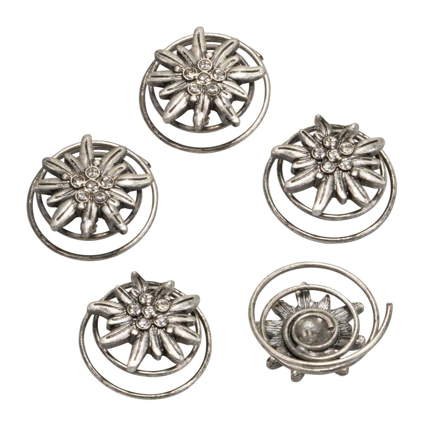 Alpenflüstern DAHEIM Greta Haar-Curlies Haarschmuck creme-weiß 5er Set