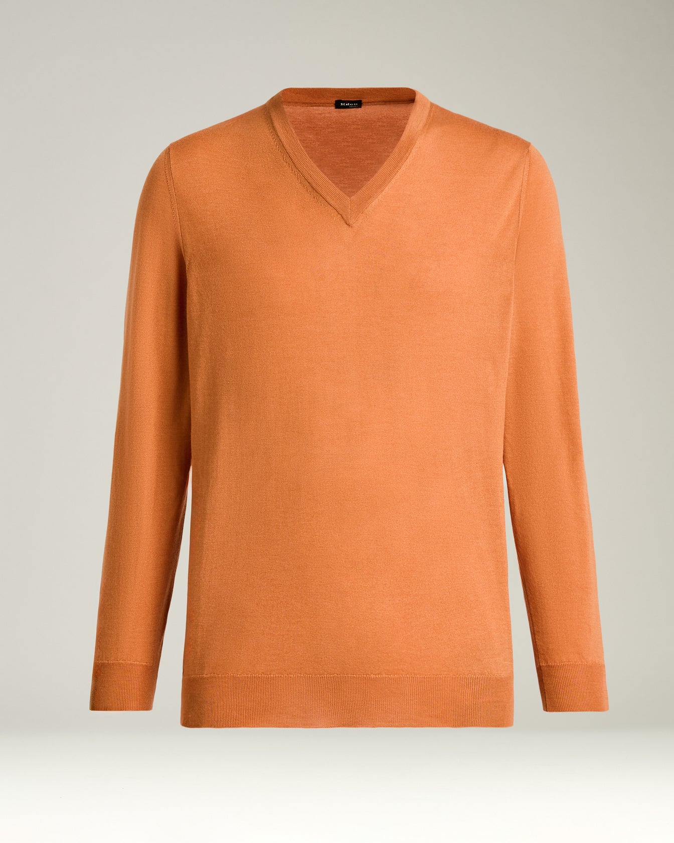 Kiton Knitwear Mango Orange Kaschmir Pullover L