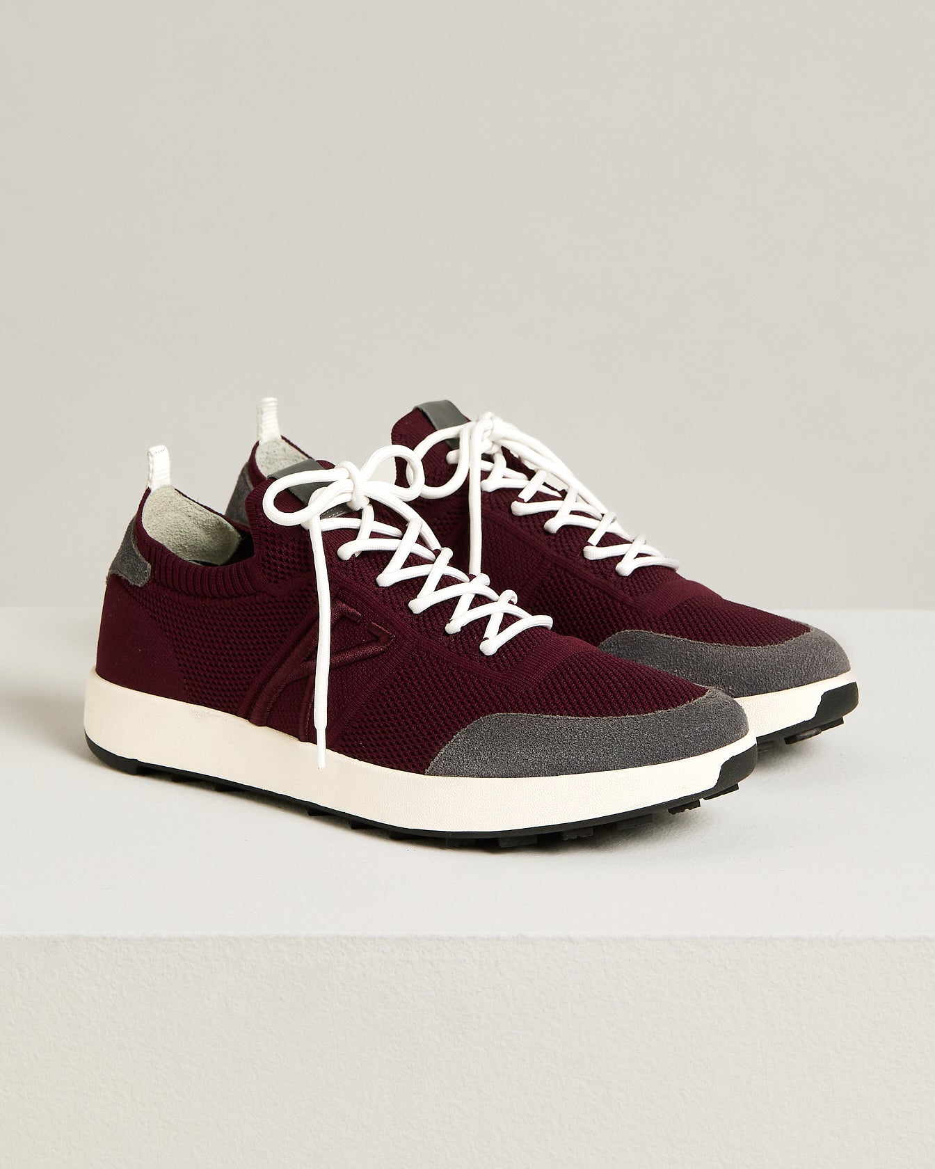 Kiton Shoes Bordeaux Cotton-Knit Sneaker Baumwolle Gr. 43