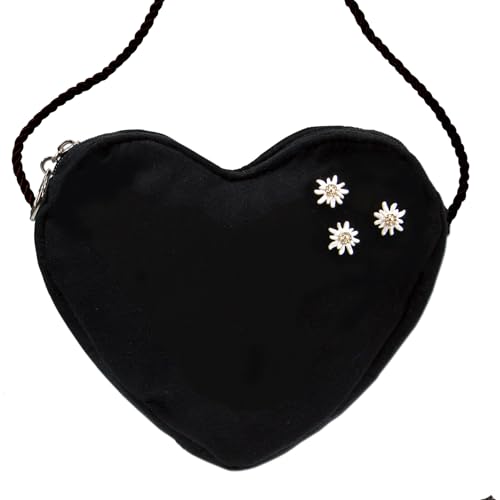 Alpenflüstern DAHEIM DTA102 Herztasche schwarz Greta Mini