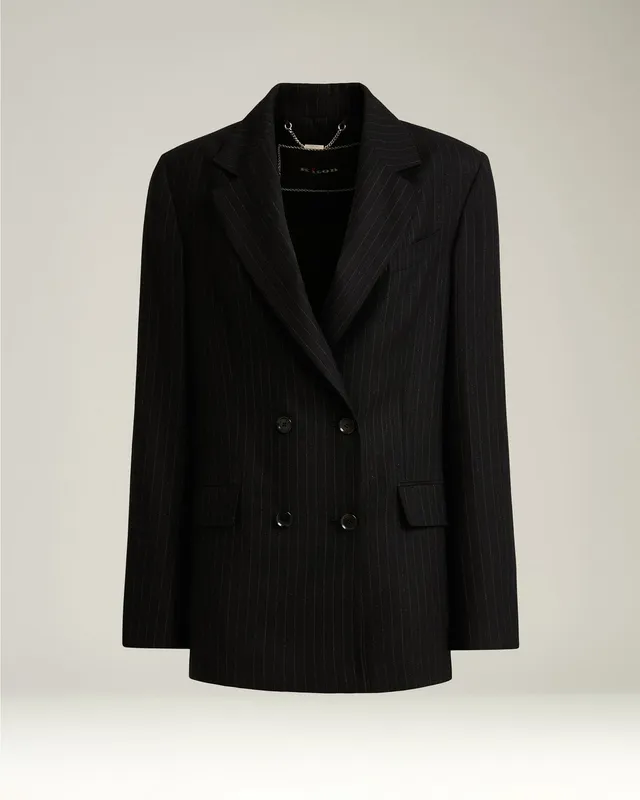 Kiton Jackets Double-Breasted Pinstripe Wool Jacket Blazer Gr. 40