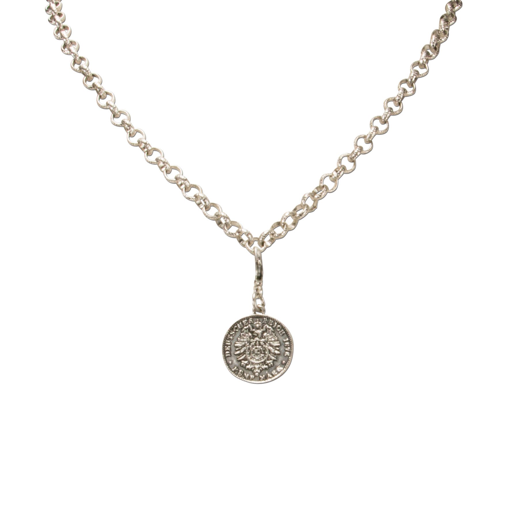 Alpenflüstern DAHEIM AAH161 Trachten-Anhänger Adlermünze medium antik-silber