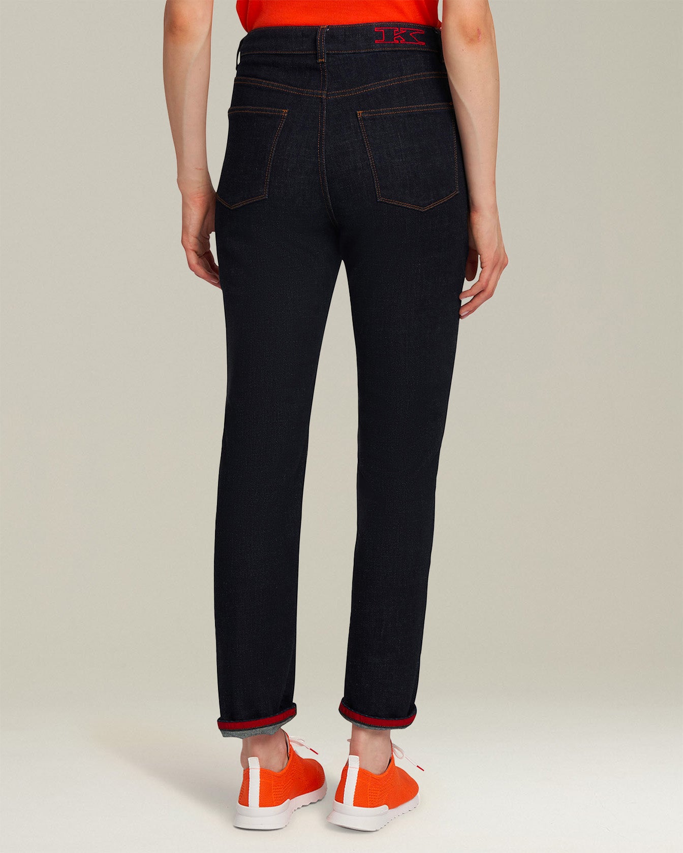 Kiton Pantaloni Cotone Jeans Slim Dunkelblau Baumwolle