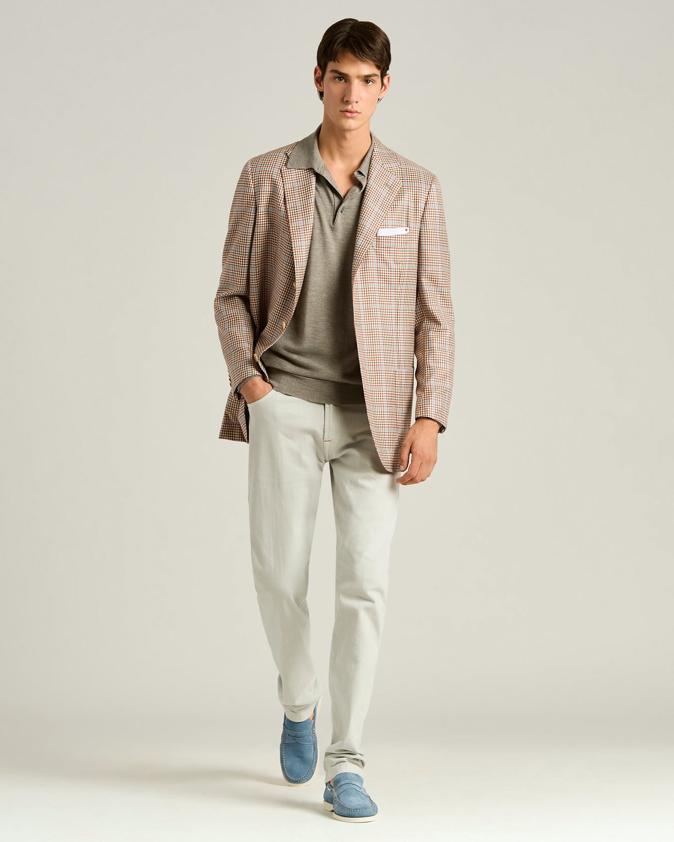 Kiton Jackets Sakko Kaschmir-Seide braun Gr. 50
