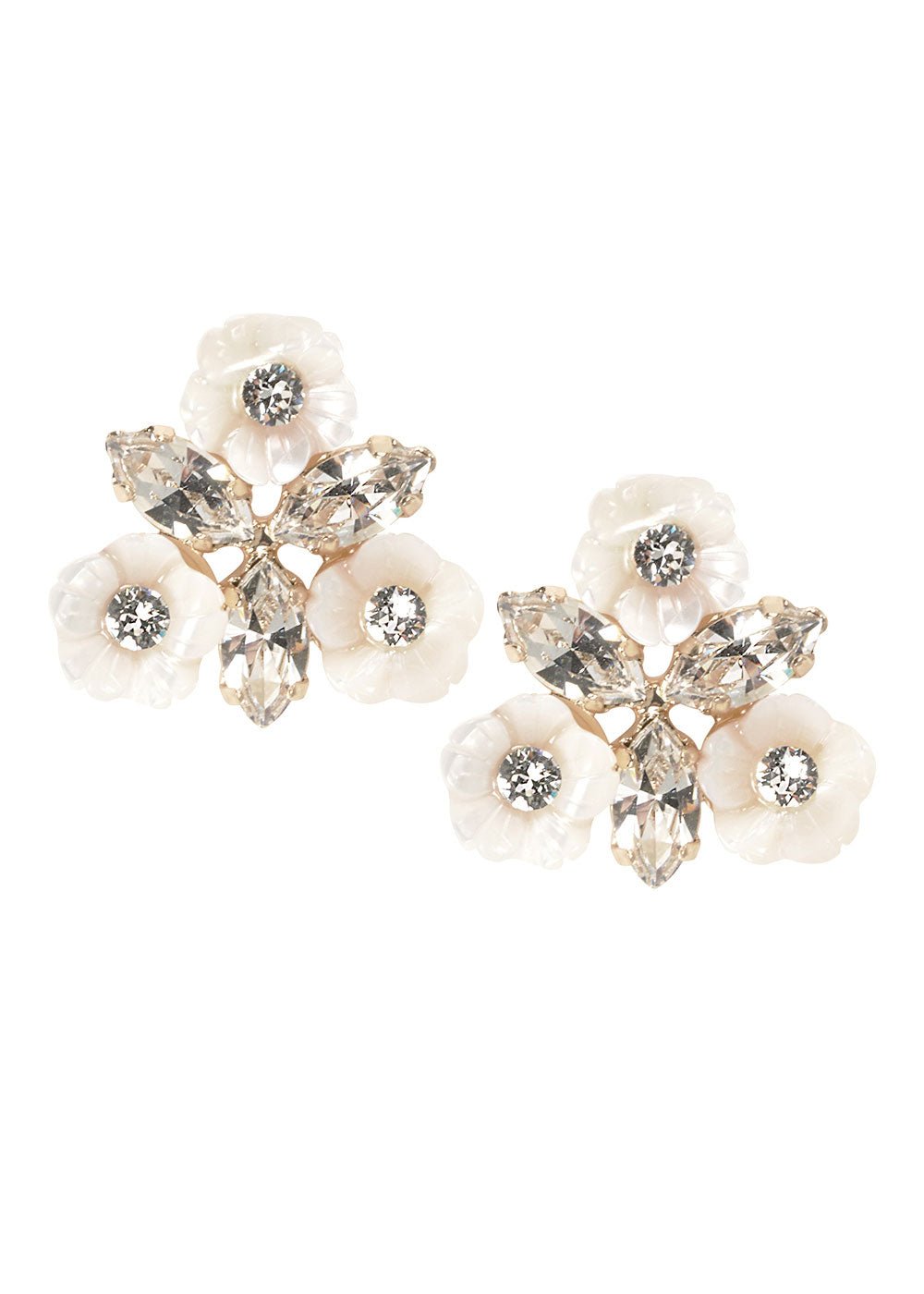 Elizabeth Bower Juliette Flower Stud Ohrstecker Perlmutt