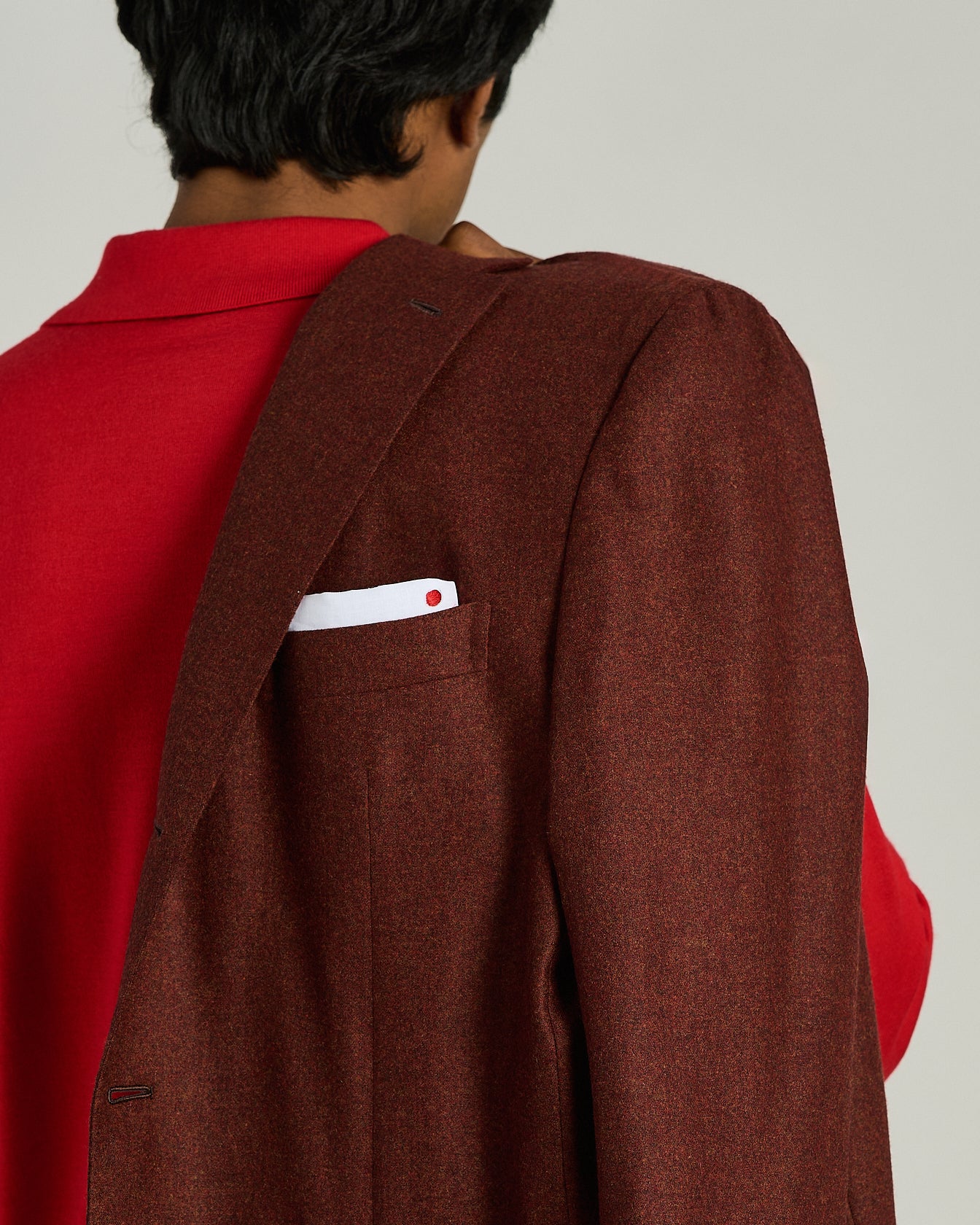 Kiton Jacke Kaschmir Sakko Bordeaux Einreihig 46-58