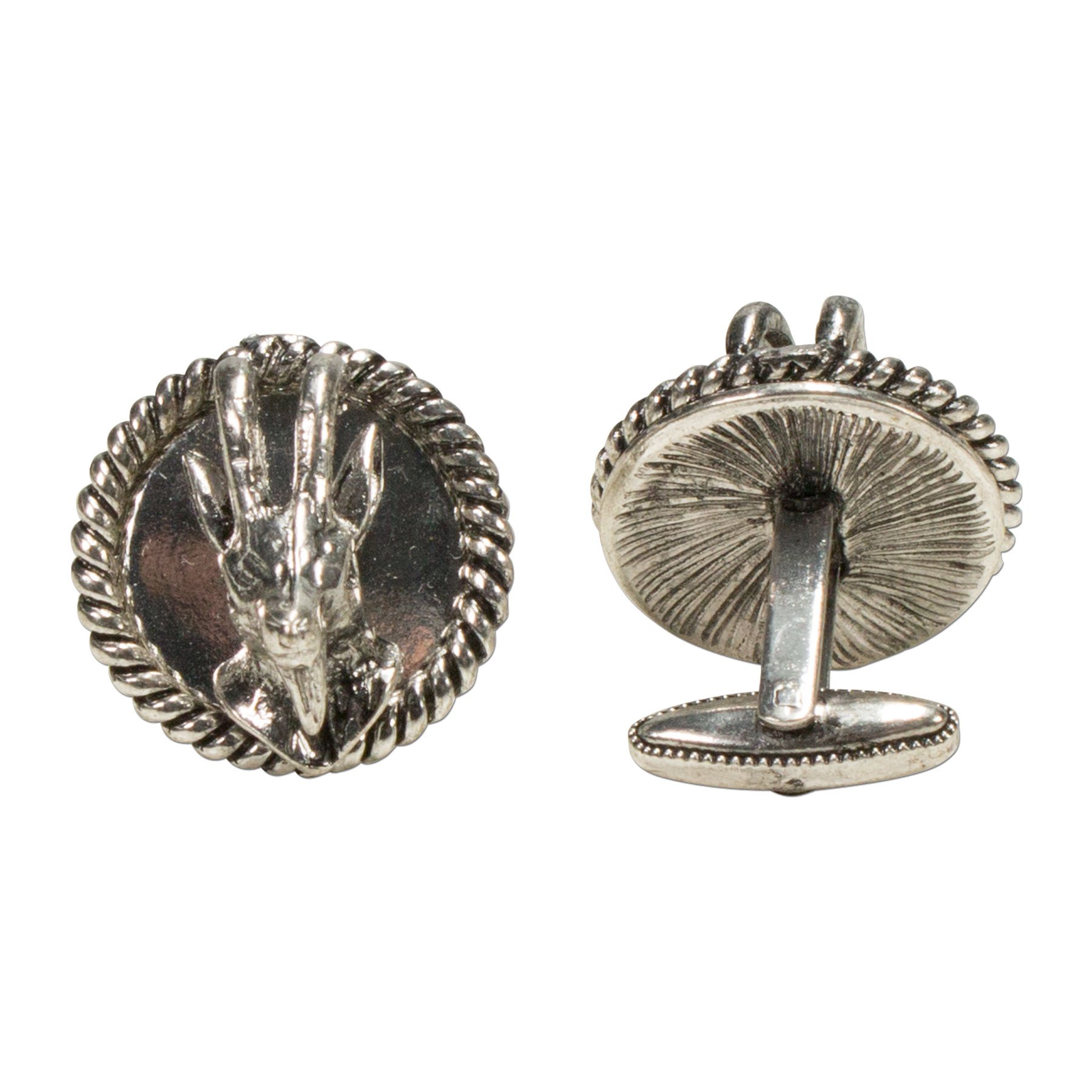 Alpenflüstern DAHEIM API088 Manschettenknöpfe Steinbock antik-silber