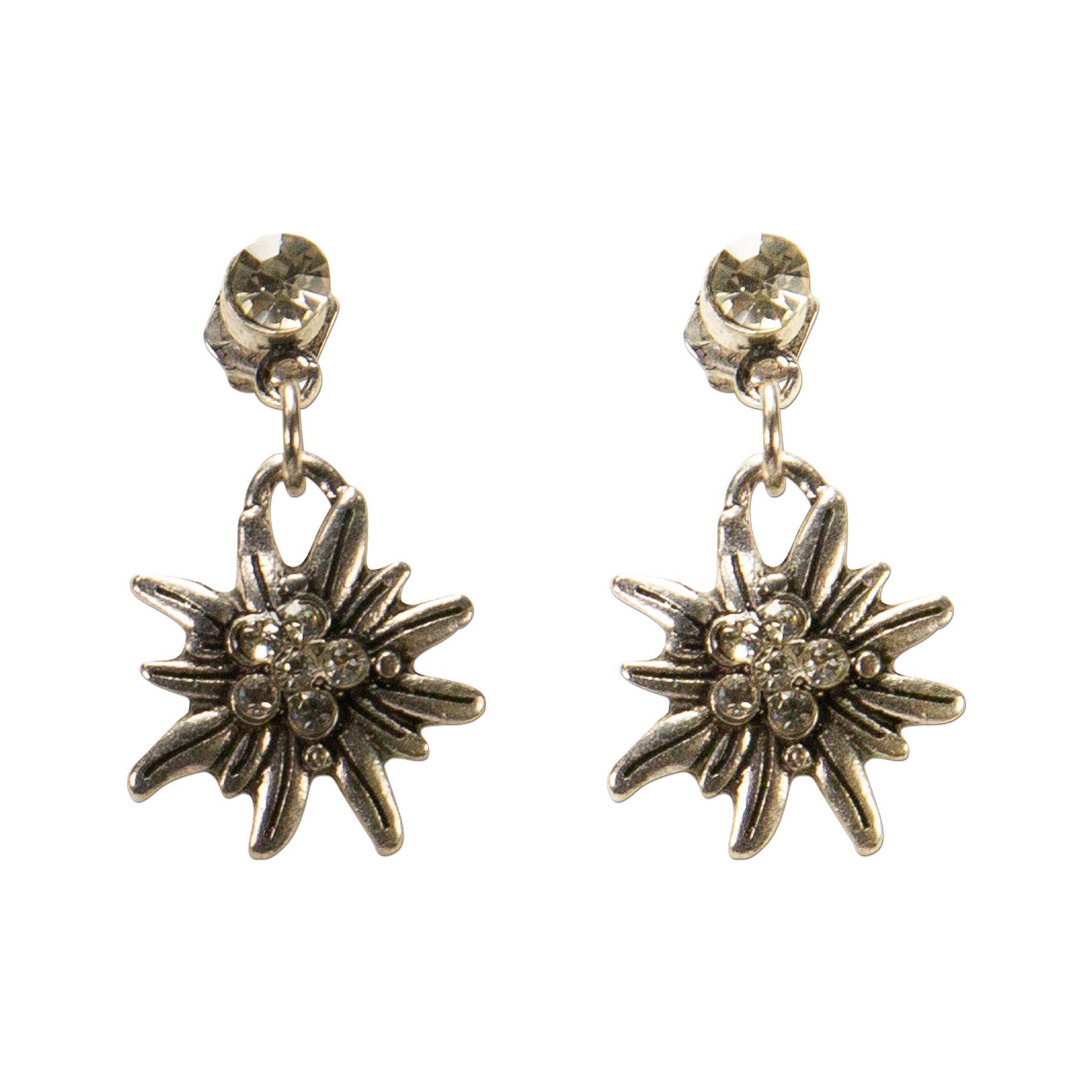 Alpenflüstern DAHEIM SET038 Trachtenset Perlen Strass-Edelweiss