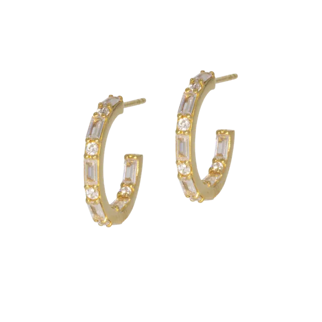 Juvelan Artist Creolen Silber Kristall 2 cm Zirkonia