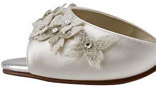 Rainbow Club Embellished Zarah Ivory Satin Silber Glitzer Pumps