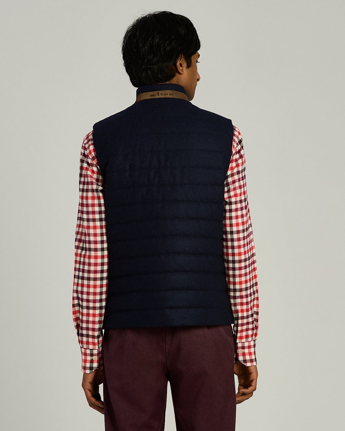 Kiton Gilet Navy Steppweste Weste Größe 50