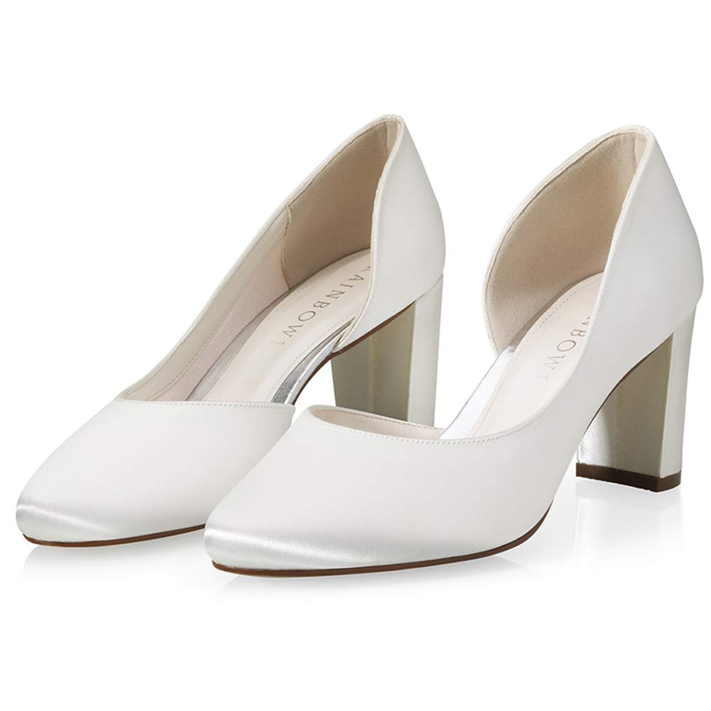 Rainbow Club Timeless Jaylin Pumps Ivory 39 Satin Blockabsatz