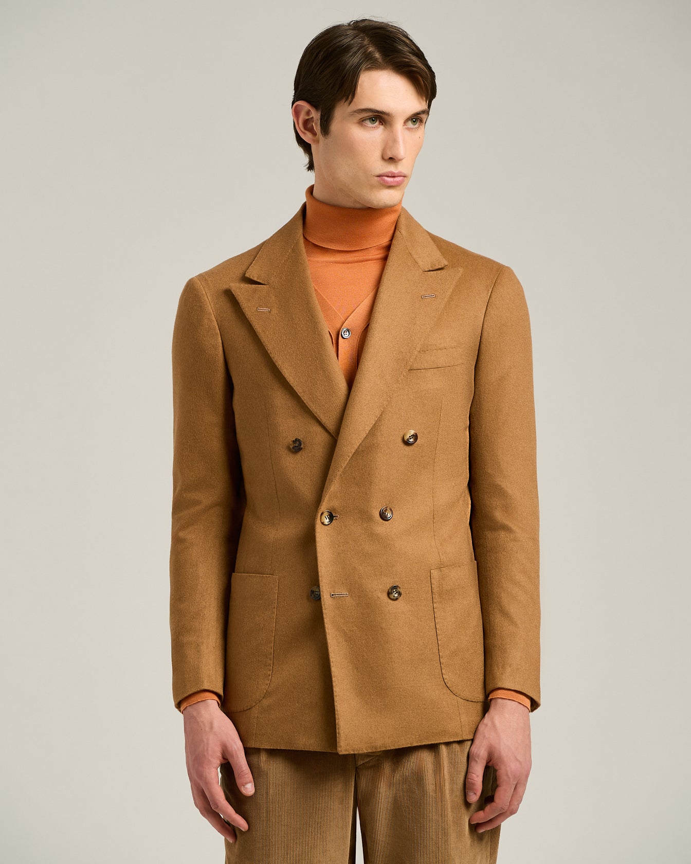 Kiton Double-Breasted Blazer Sakko braun Kaschmir Vikunja