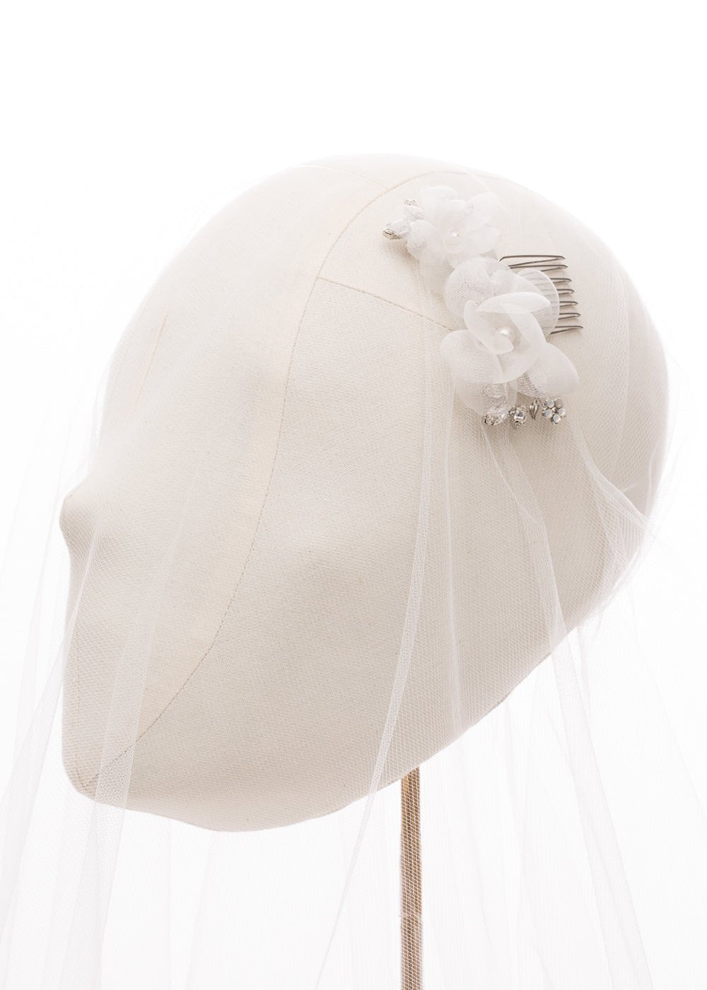 Elizabeth Bower Fabrique Small Comb Haarkamm Rhodium Ivory