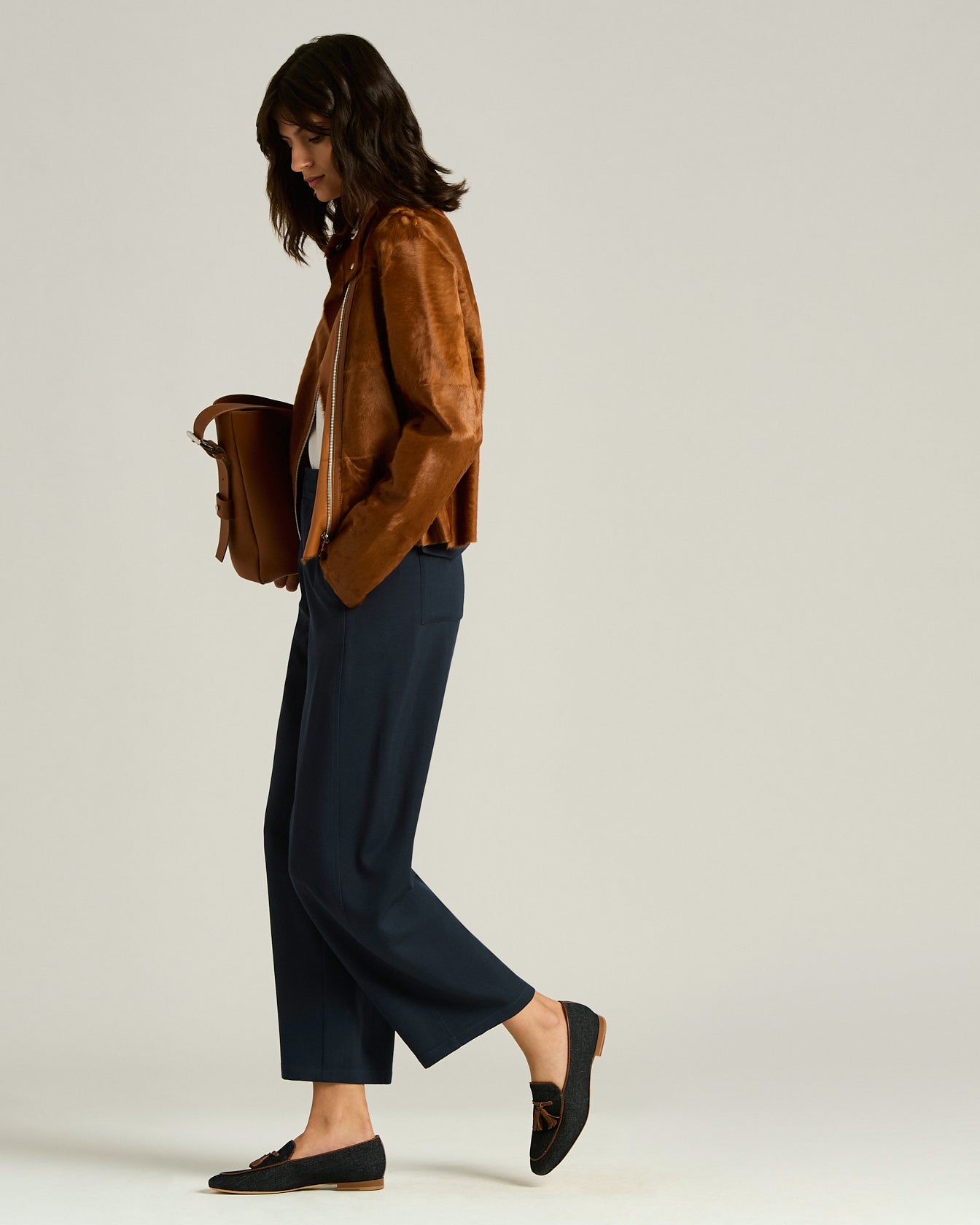 Kiton Shoes Tassel-Loafer Denim Baumwolle Leder
