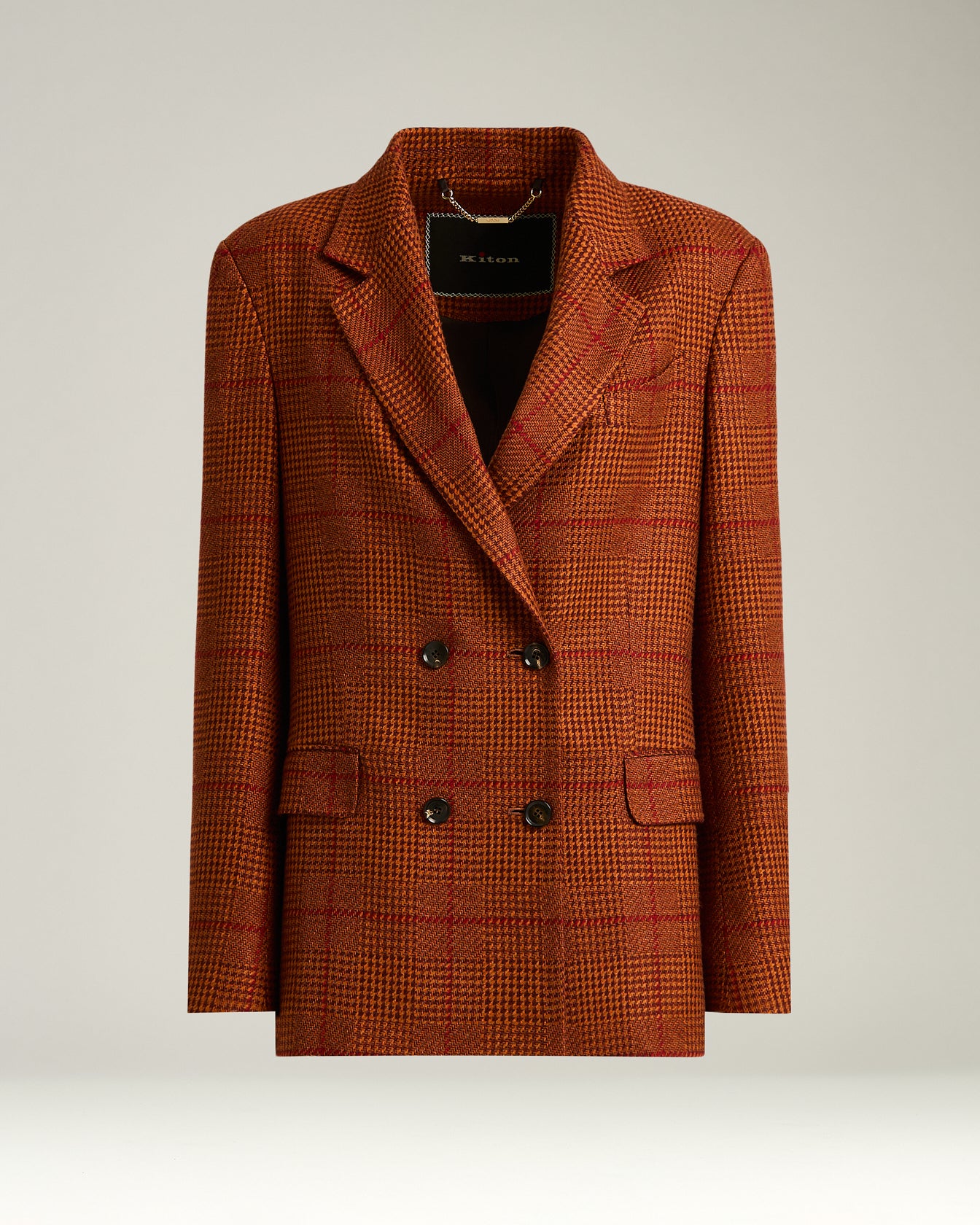 Kiton Jackets Terracotta Blazer Seide Kaschmir