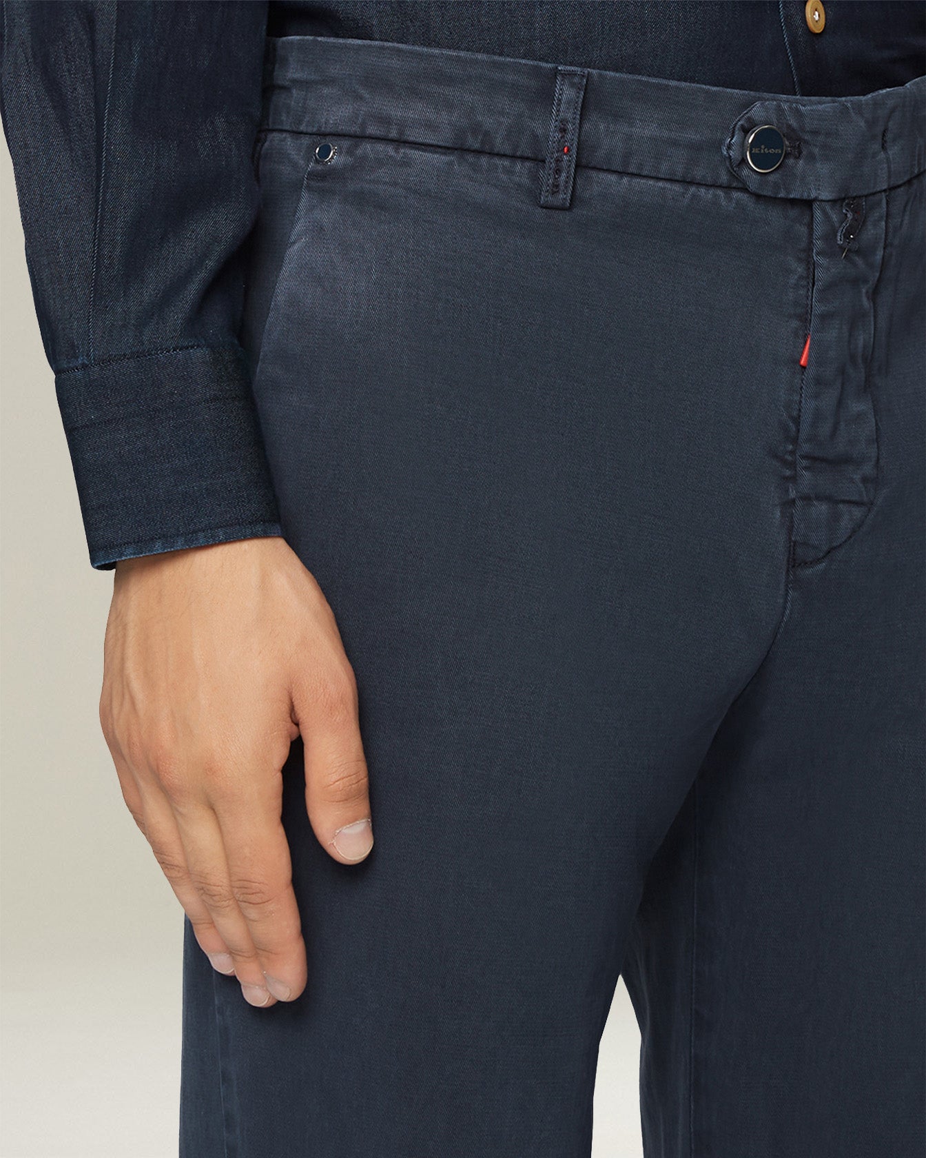 Kiton Pantalone Leisure Hose Baumwolle Lyocell Halbelegant