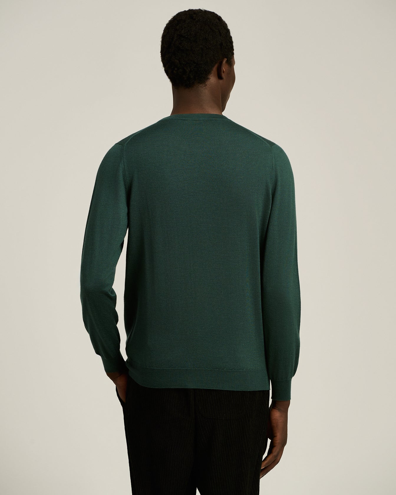 Kiton Knitwear Cashmere Silk Pullover grün Crewneck