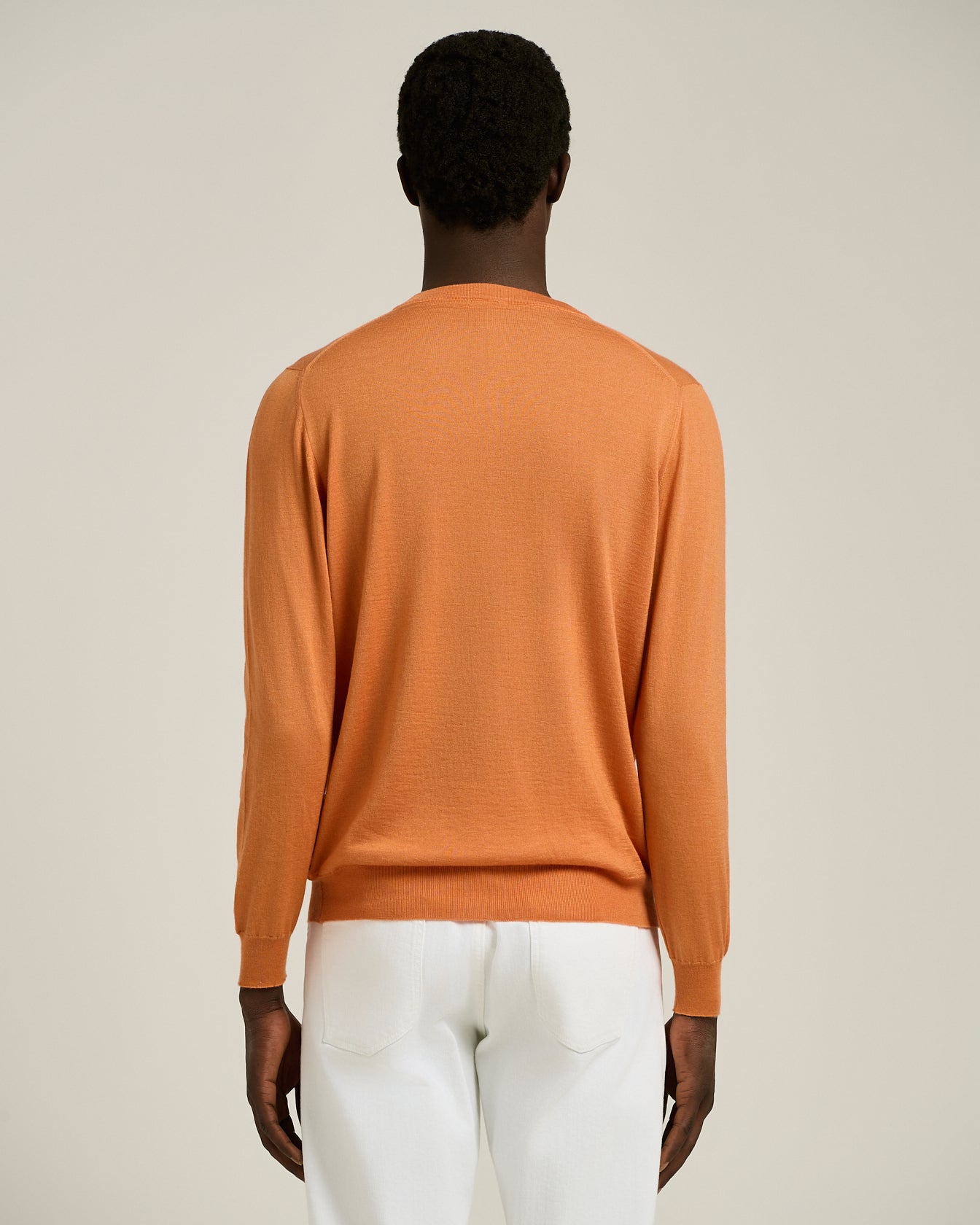 Kiton Knitwear Mango Orange Kaschmir Pullover L