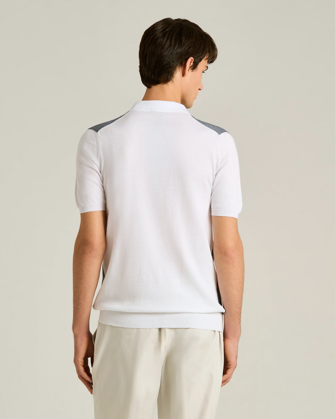 Kiton Polo T-Shirt Baumwolle Kontrast Herren Polohemd