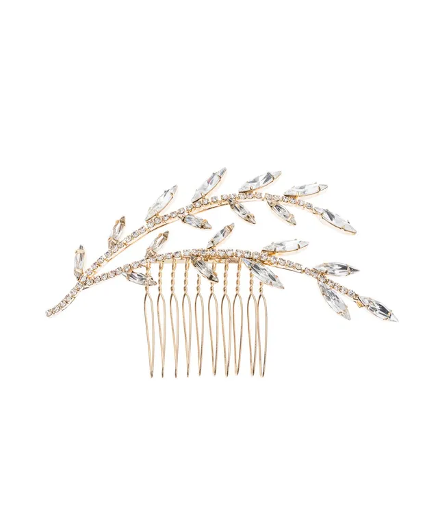 Elizabeth Bower Electra Crystal Haarkamm Gold 107mm
