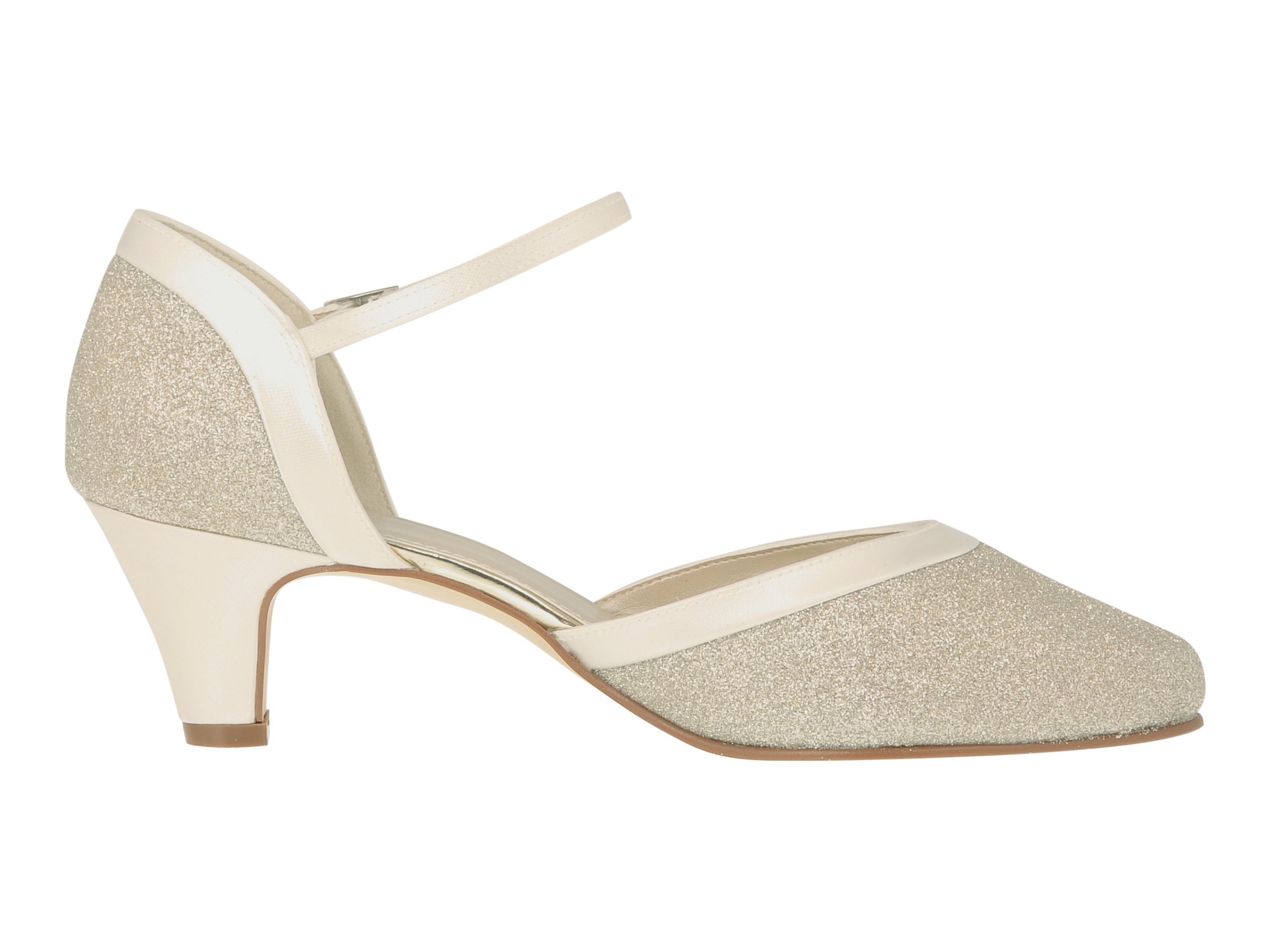 Rainbow Club Timeless Ester Brautschuhe Ivory Satin 5 cm