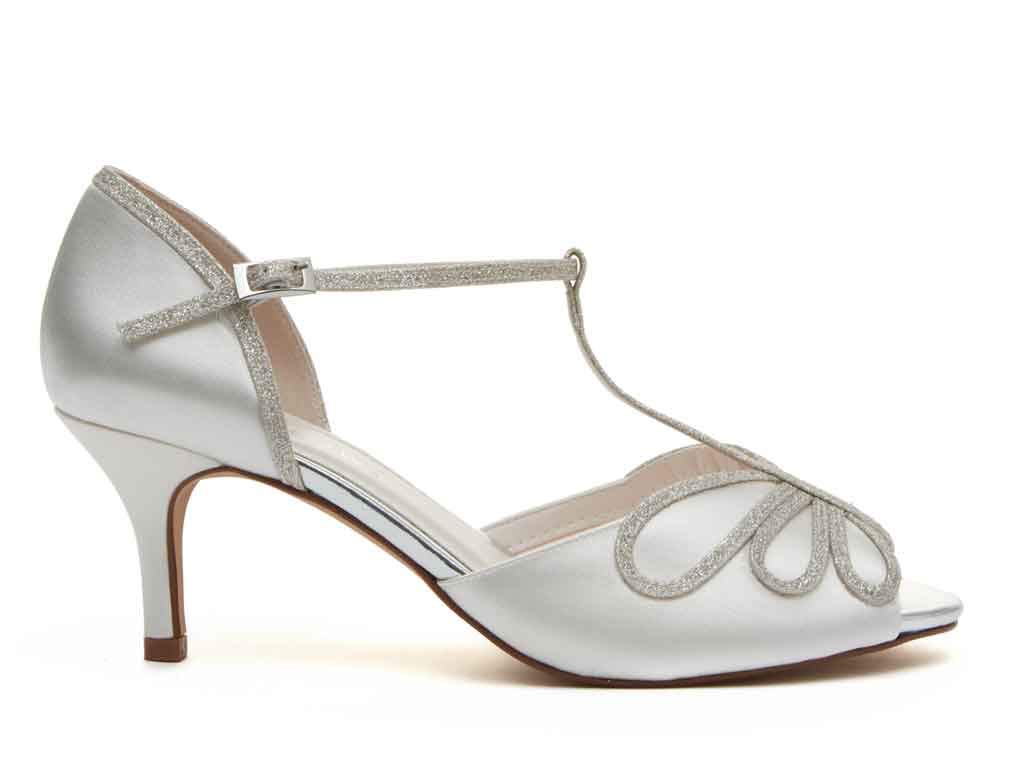 Rainbow Club Essentials Harlow Pumpe Ivory-Satin Schmetterling
