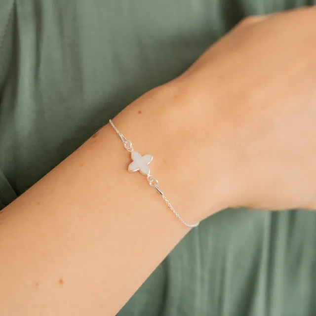 Perlenbräute Daisy Armband Gold Blüten 16,5-19,5cm
