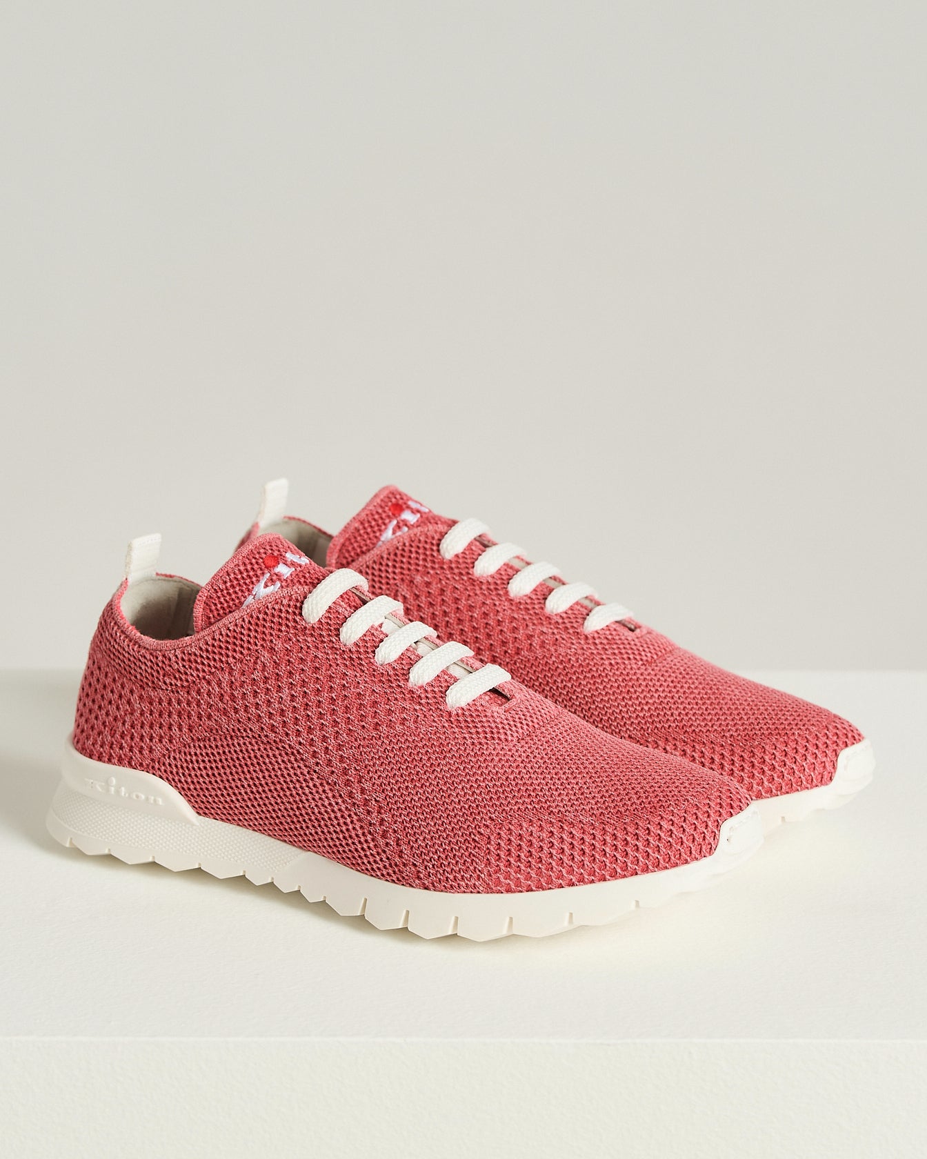 Kiton Fits Sneaker Baumwolle Kalbsleder rosa Gr. 38