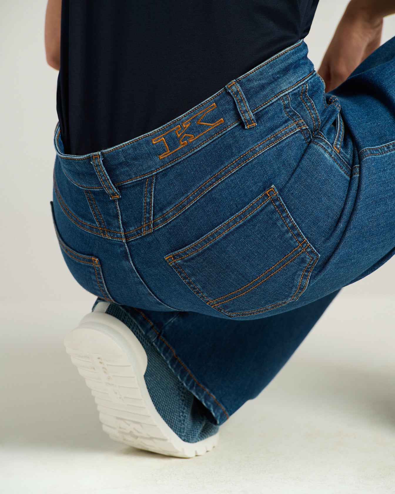 Kiton Jeans TAILORED DENIM TROUSERS Hose Denim hoher Bund