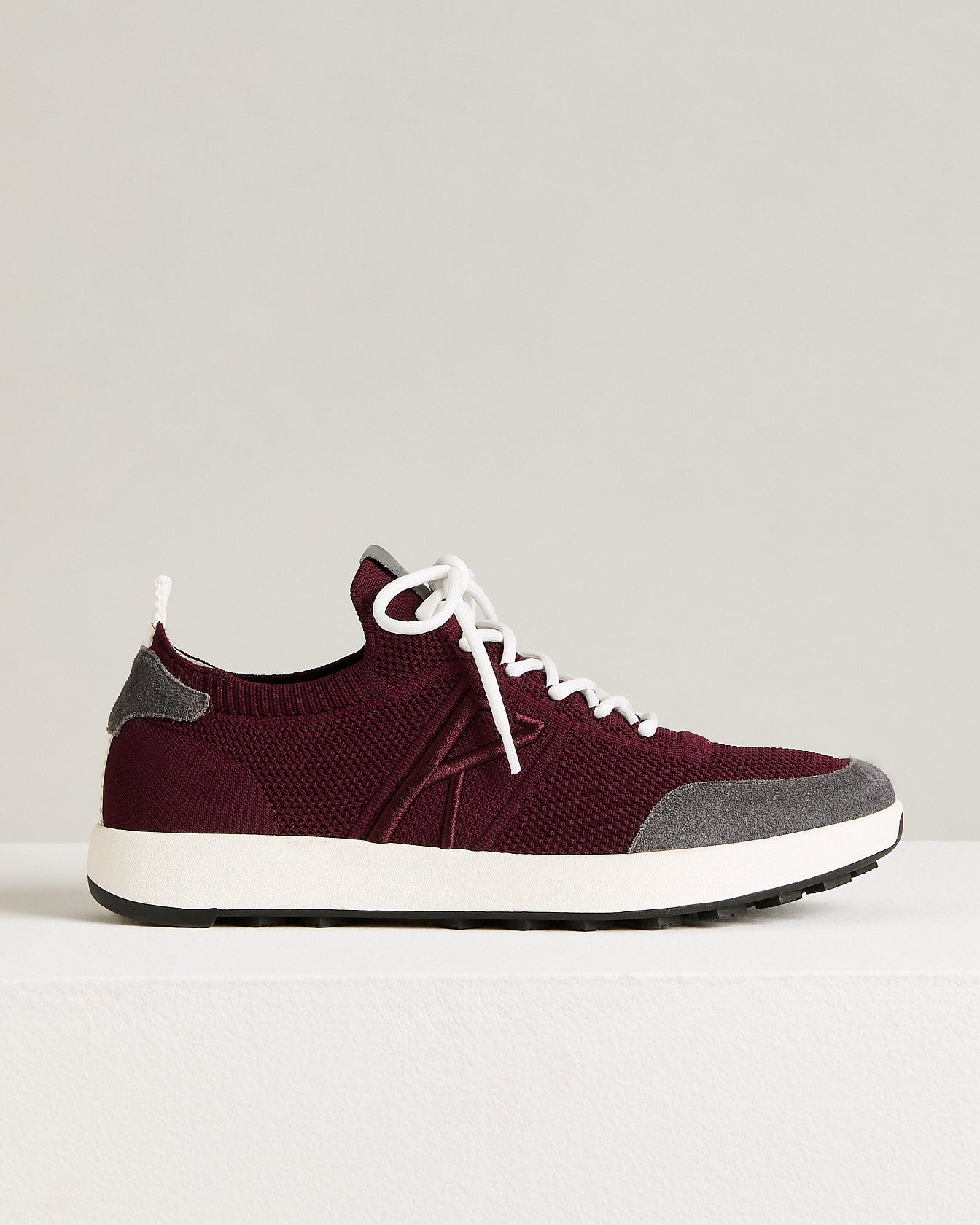 Kiton Shoes Bordeaux Cotton-Knit Sneaker Baumwolle Gr. 43