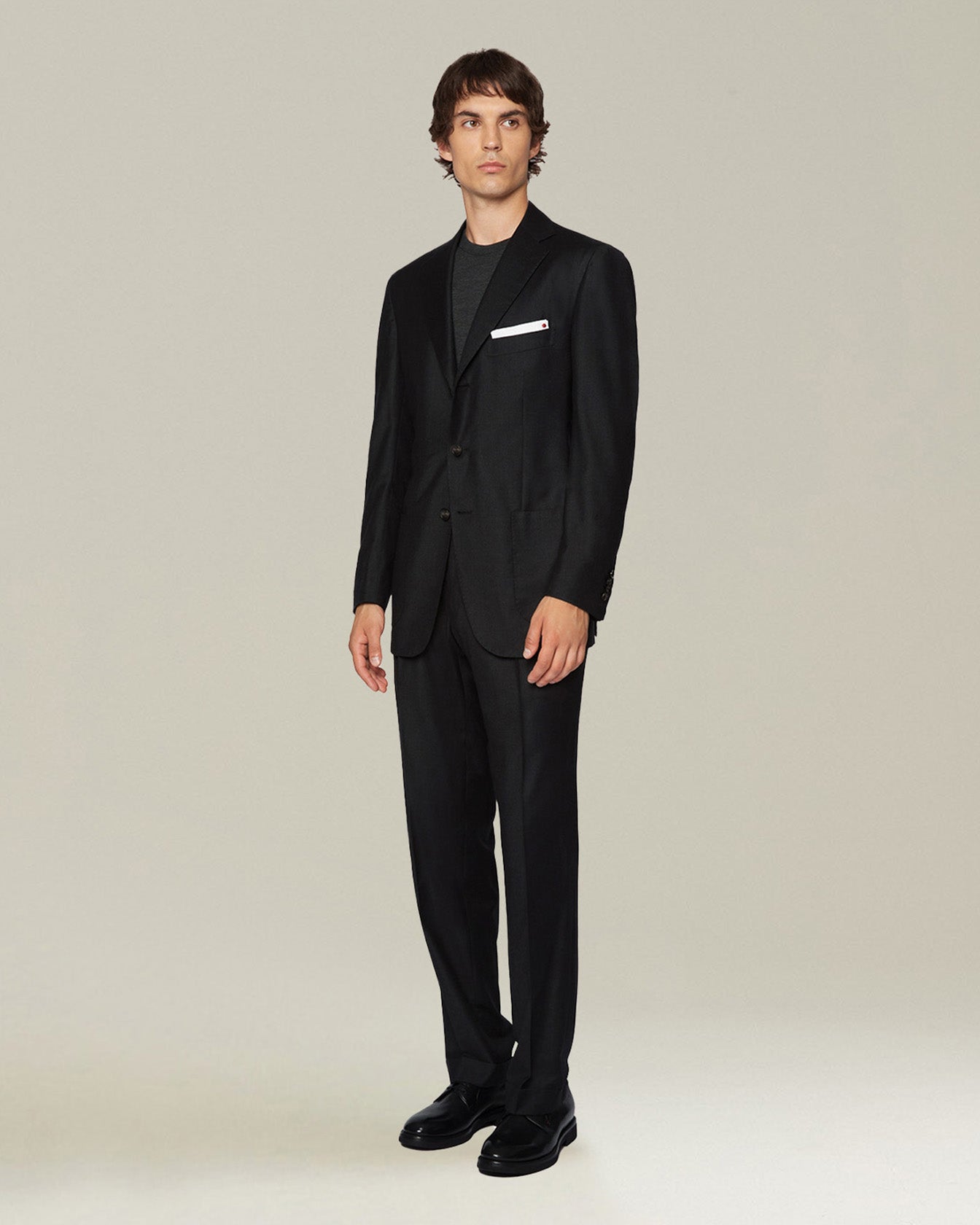 Kiton Suits Monochrome Wool Anzug 52 Wolle Einfarbig
