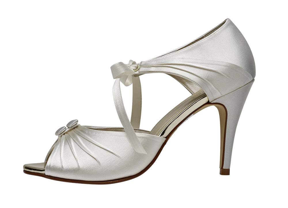 Rainbow Club Nancy Peep-Toe Brautschuhe Ivory Gr.35,5