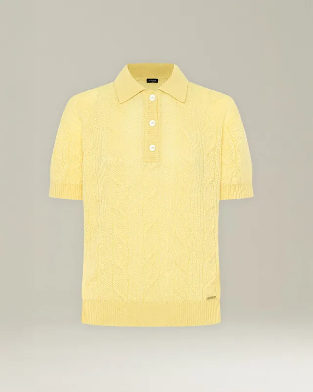 Kiton Strick-Polo Polohemd Damen Kaschmir Seide Gr.40 pastell