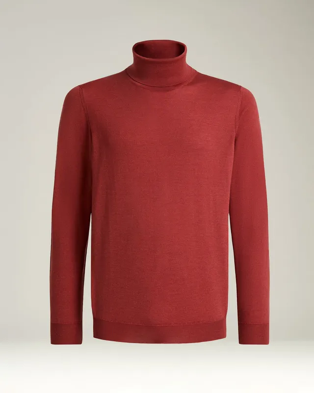 Kiton Knitwear Rollkragenpullover Terracotta Cashmere